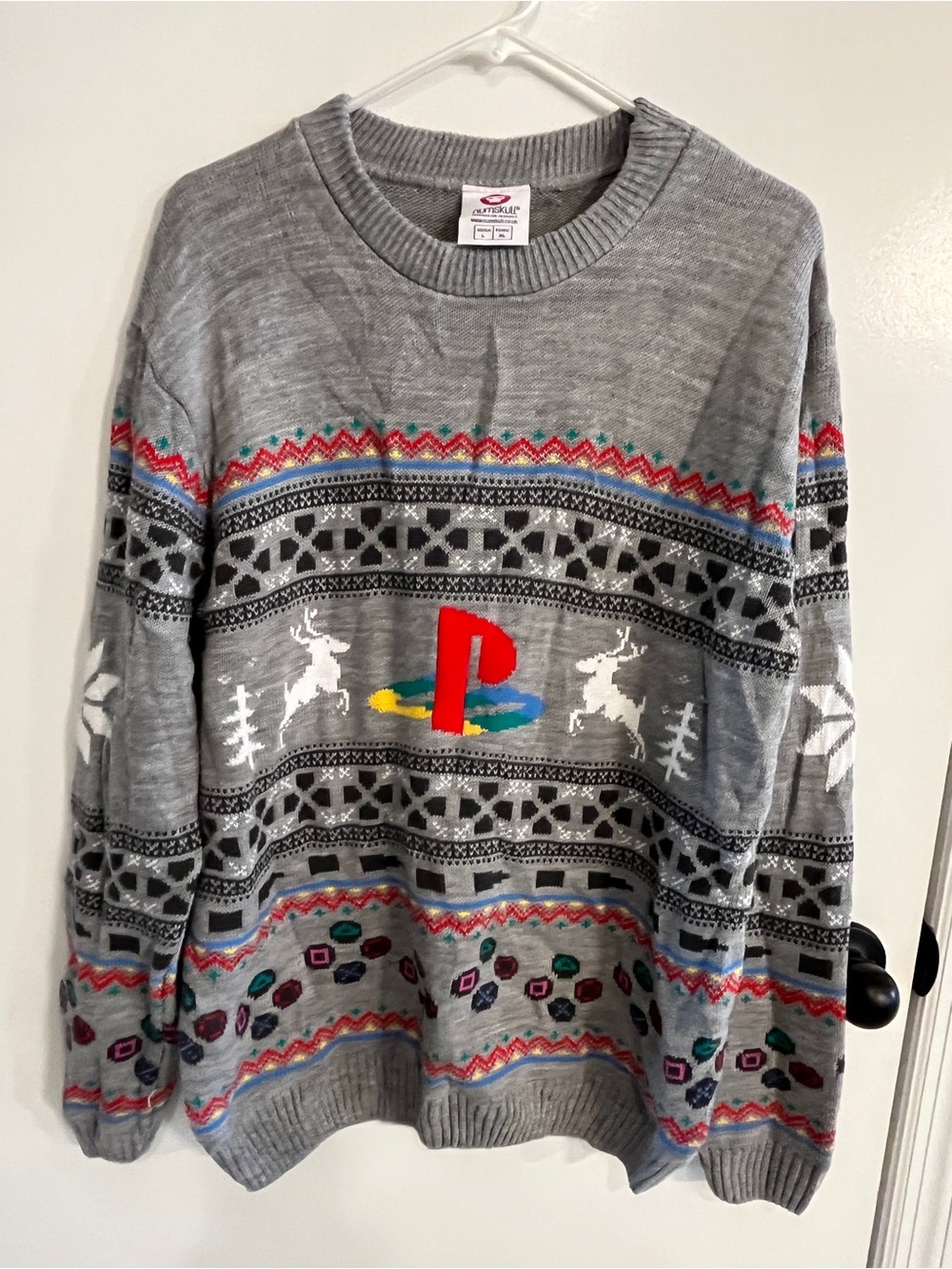 Men’s Size Large Numskull Long Sleeve PlayStation Holiday Sweater